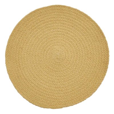 Essex Cornsilk Round Placemats, Set/4