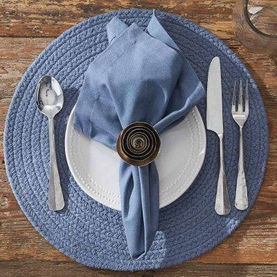 Essex Marine Blue Round Placemats, Set/4