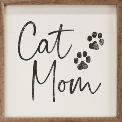 Cat Mom Wooden Sign