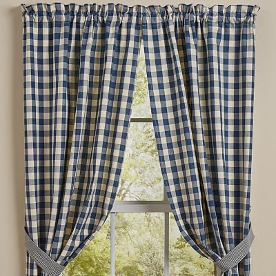 York Lights Blue Unlined 63" Panels, Set/2