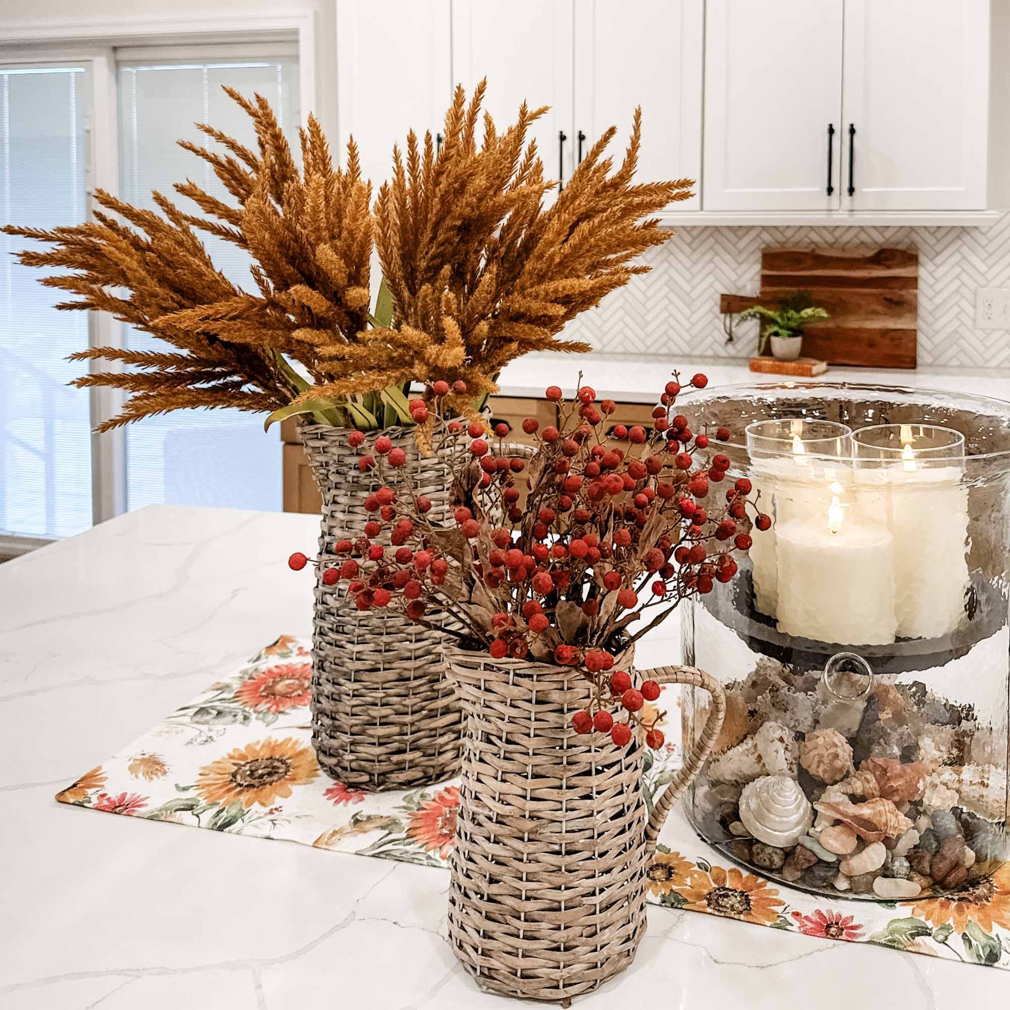 Hammered Glass Cylinder with Candle Pan - XL Size - Image 7