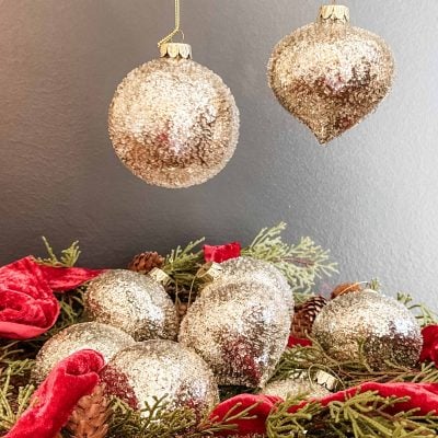 Vintage Glass Onion Cone Ornaments, Set/12