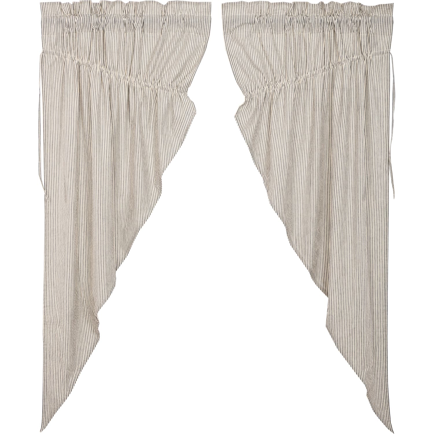 Hatteras Blue Ticking Stripe Prairie Panel - Set/2 - Image 4