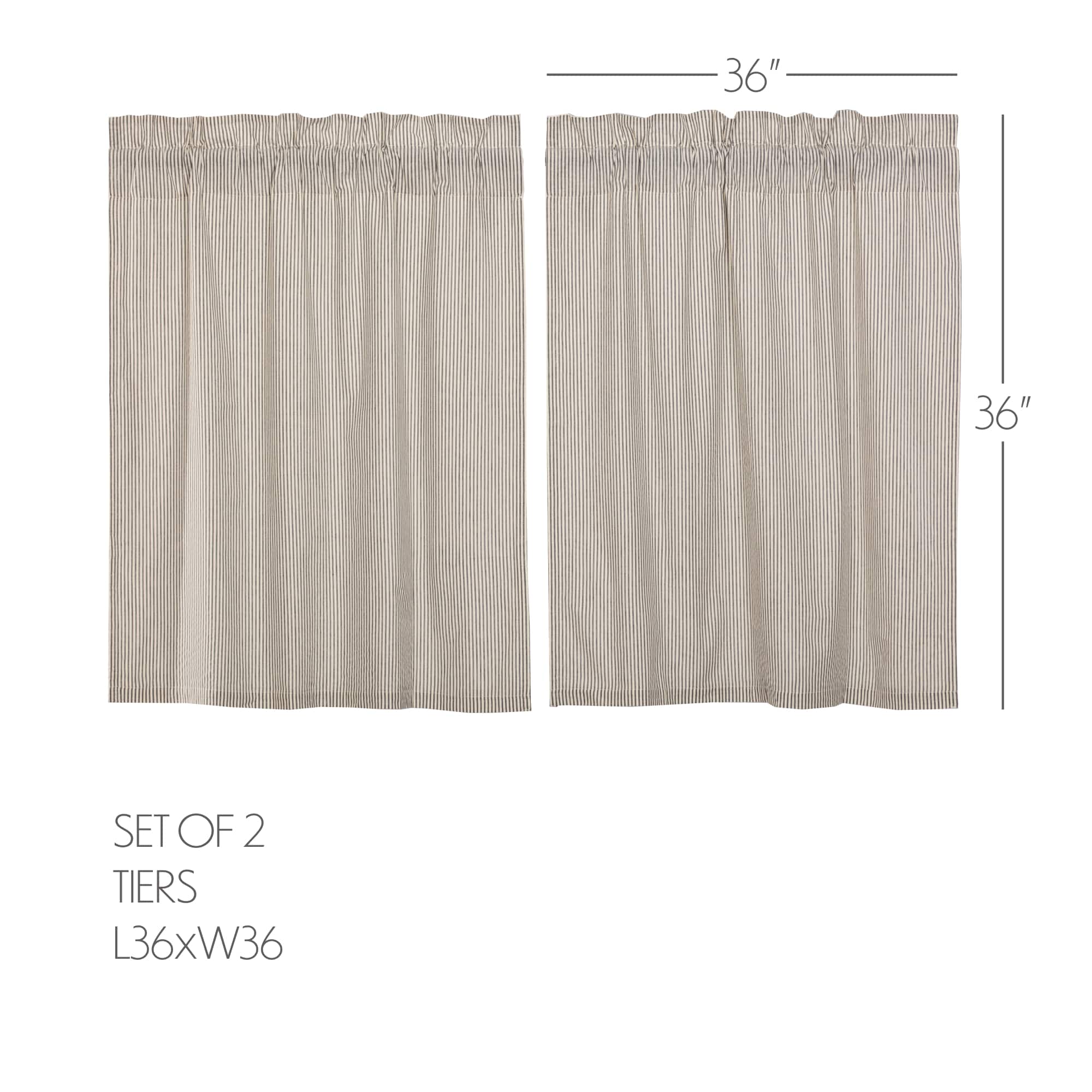 Hatteras Blue Ticking Stripe Tiers, Set/2 - Image 7