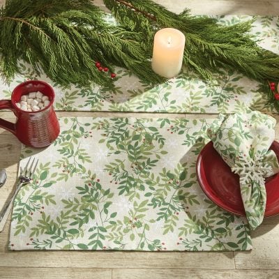 Snowflakes & Berries Placemats, Set/4