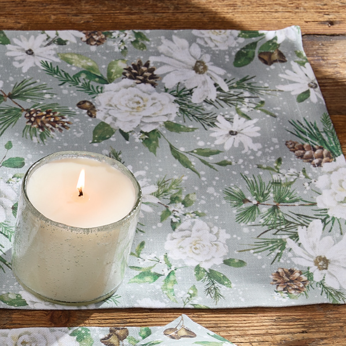 Snowflowers Table Runner - 54" - Image 4