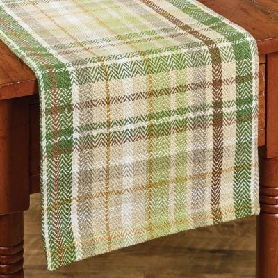 Winter Morning Plaid Table Runner - 36"