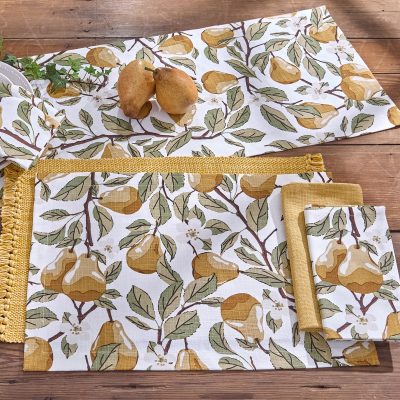 Golden Pear Placemats, Set/4
