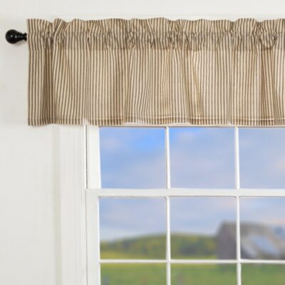 Sawyer Mill Charcoal Ticking Valance