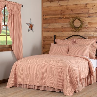 Sawyer Mill Red Ticking Stripe Coverlet