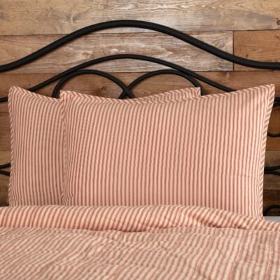 Sawyer Mill Red Ticking Stripe Shams