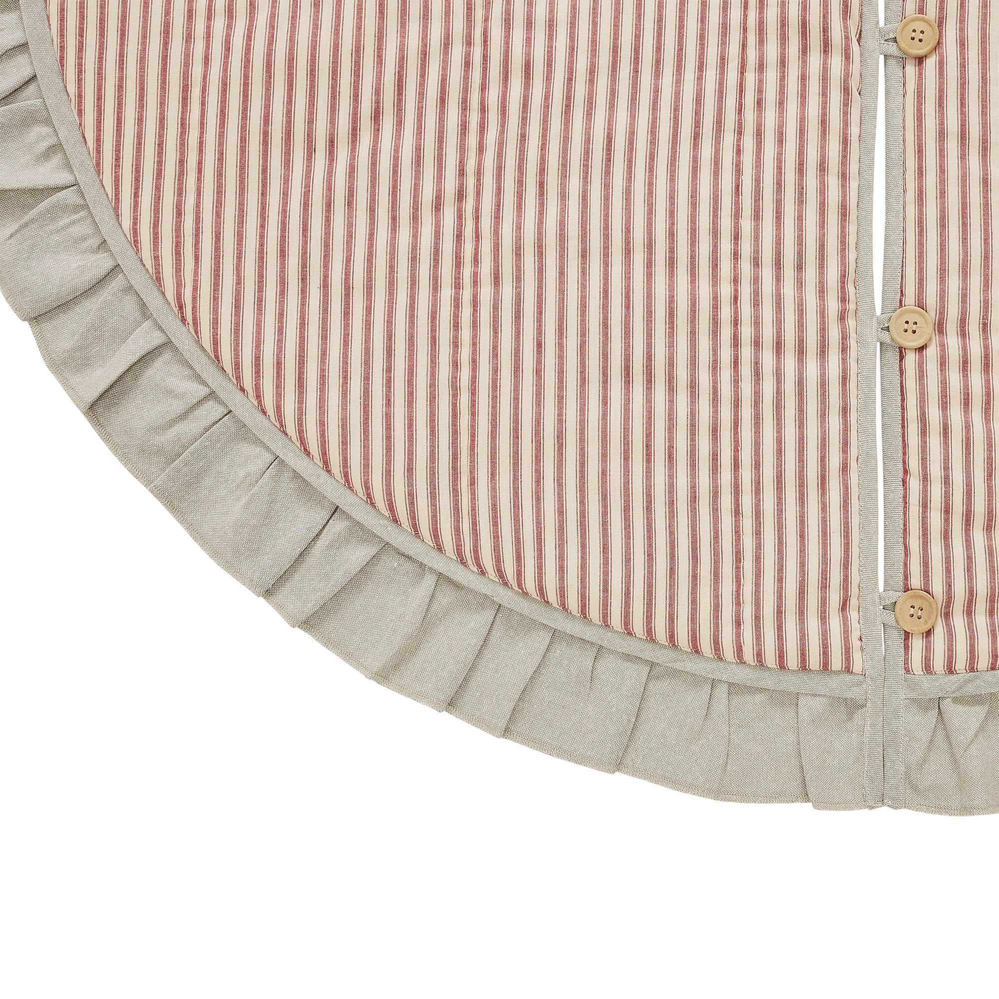 Sawyer Mill Red Ticking Stripe Tree Skirt - 36" - Image 3
