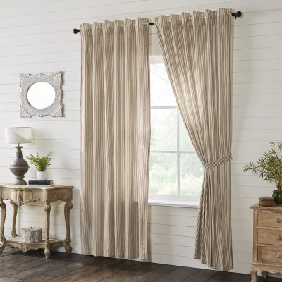 Sawyer Mill Charcoal Ticking Panels - Set/2