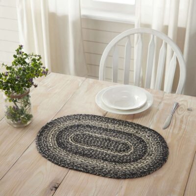 Sawyer Mill Black White Jute Placemat
