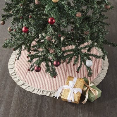 Sawyer Mill Red Ticking Stripe Tree Skirt - 36"