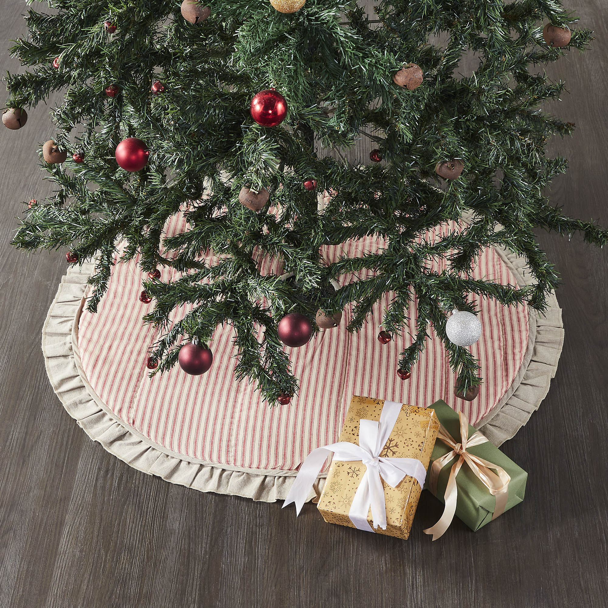 Sawyer Mill Red Ticking Stripe Tree Skirt - 36"