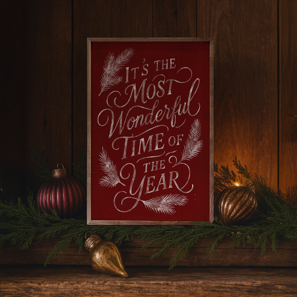 It's The Most Wonderful Time Wooden Sign – Choose Background Color - Image 7