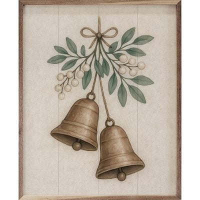 Mistletoe Bells Wooden Sign