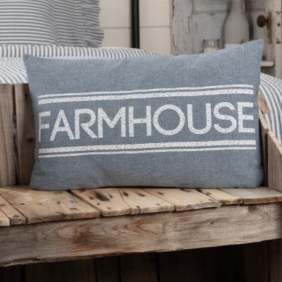 Sawyer Mill Blue Farmhouse Filled Pillow - 14" x 22"