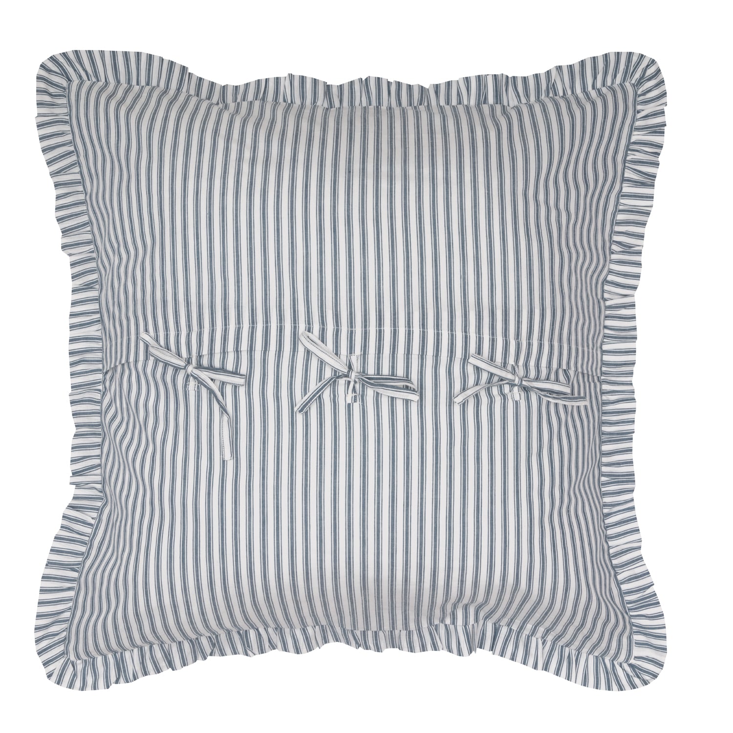 Sawyer Mill Blue Ticking Stripe Fabric Euro Sham - Image 5