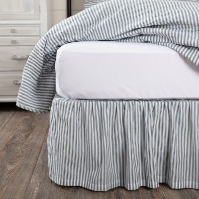 Sawyer Mill Blue Ticking Bed Skirts
