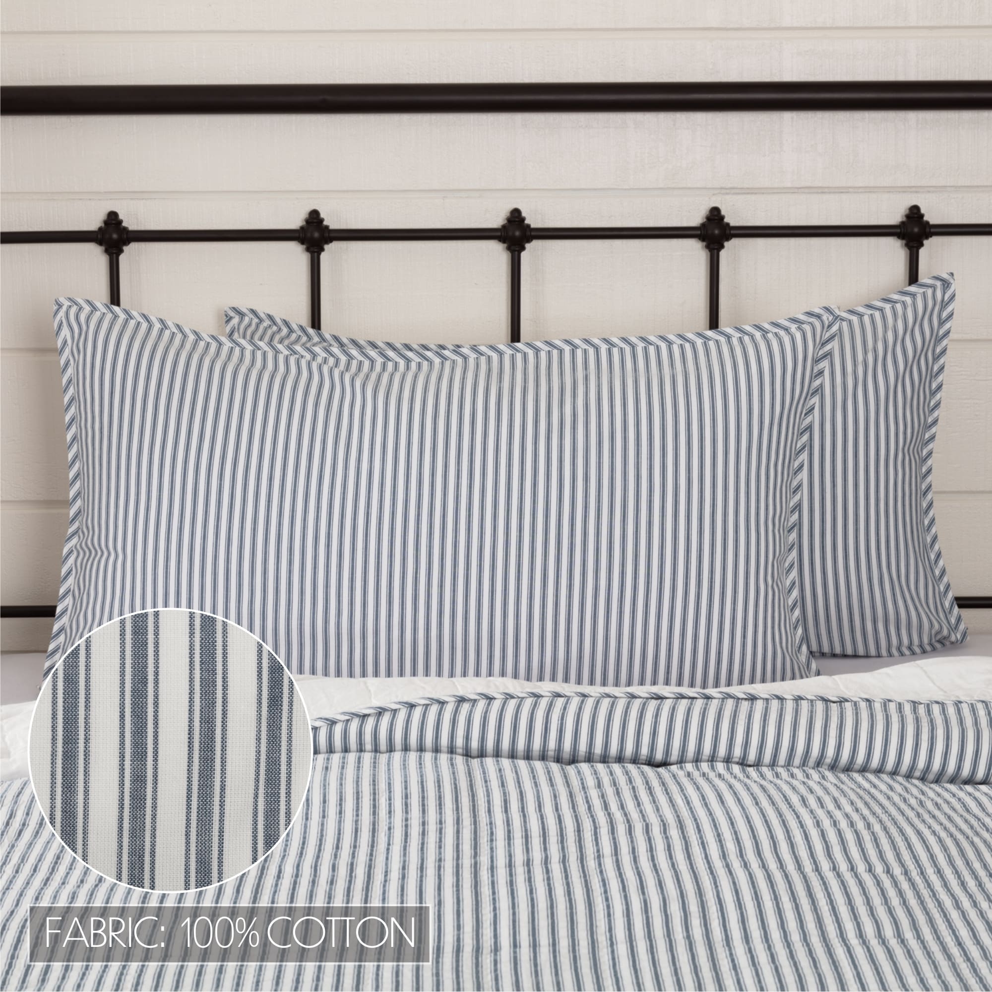 Sawyer Mill Blue Ticking Stripe Shams - Image 9