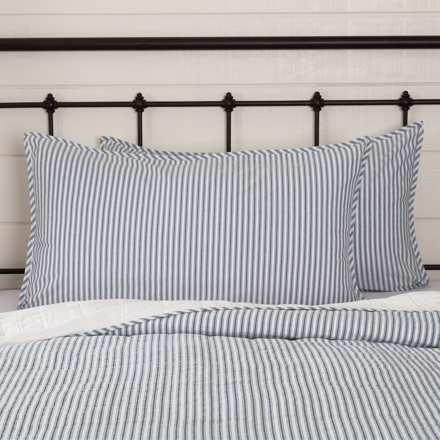 Sawyer Mill Blue Ticking Stripe Shams - Image 6