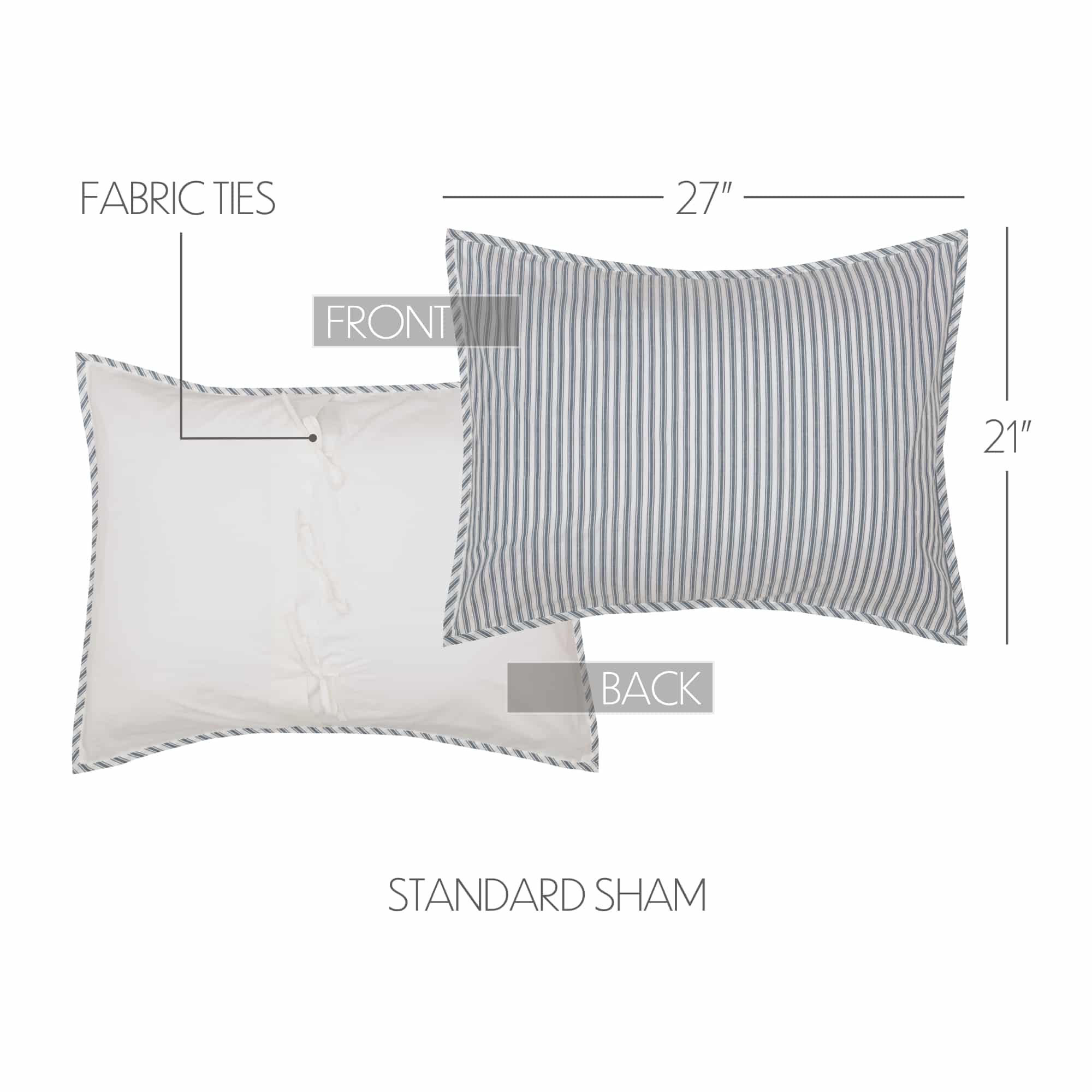 Sawyer Mill Blue Ticking Stripe Shams - Image 5