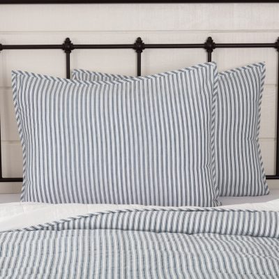 Sawyer Mill Blue Ticking Stripe Shams