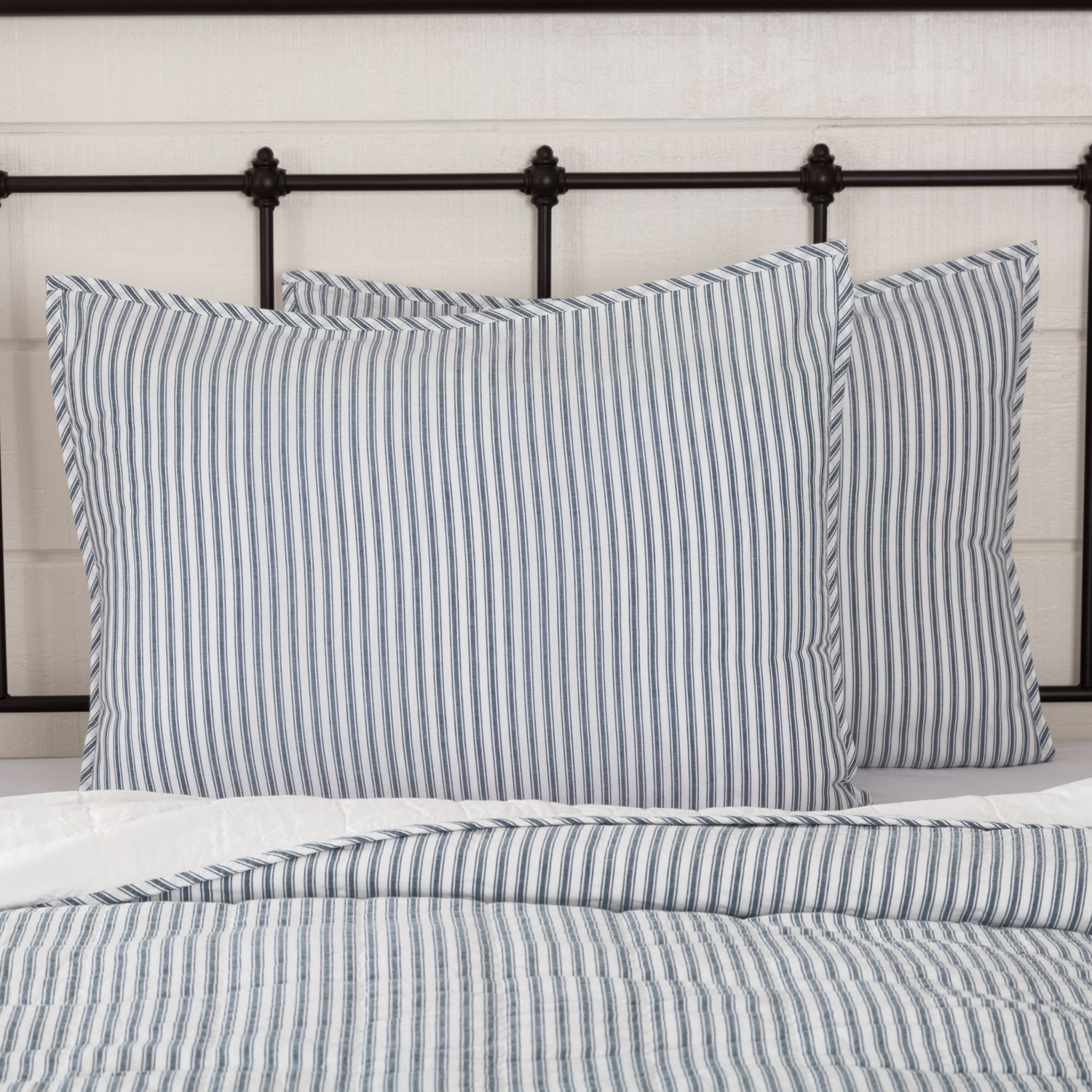 Sawyer Mill Blue Ticking Stripe Shams
