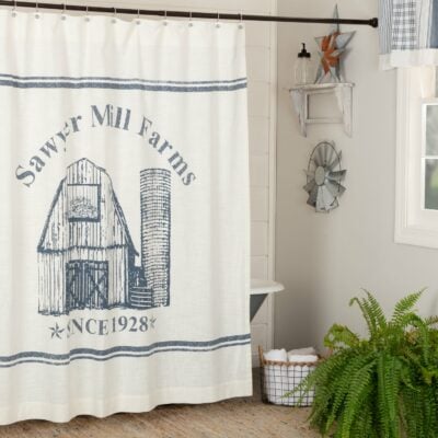 Sawyer Mill Blue Windmill Shower Curtain