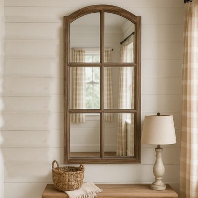 Chateau Windowpane Farmhouse Mirror