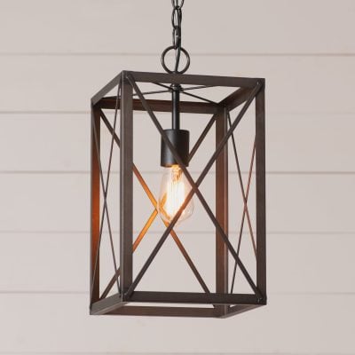 Metal Square Crossbar Pendant Light