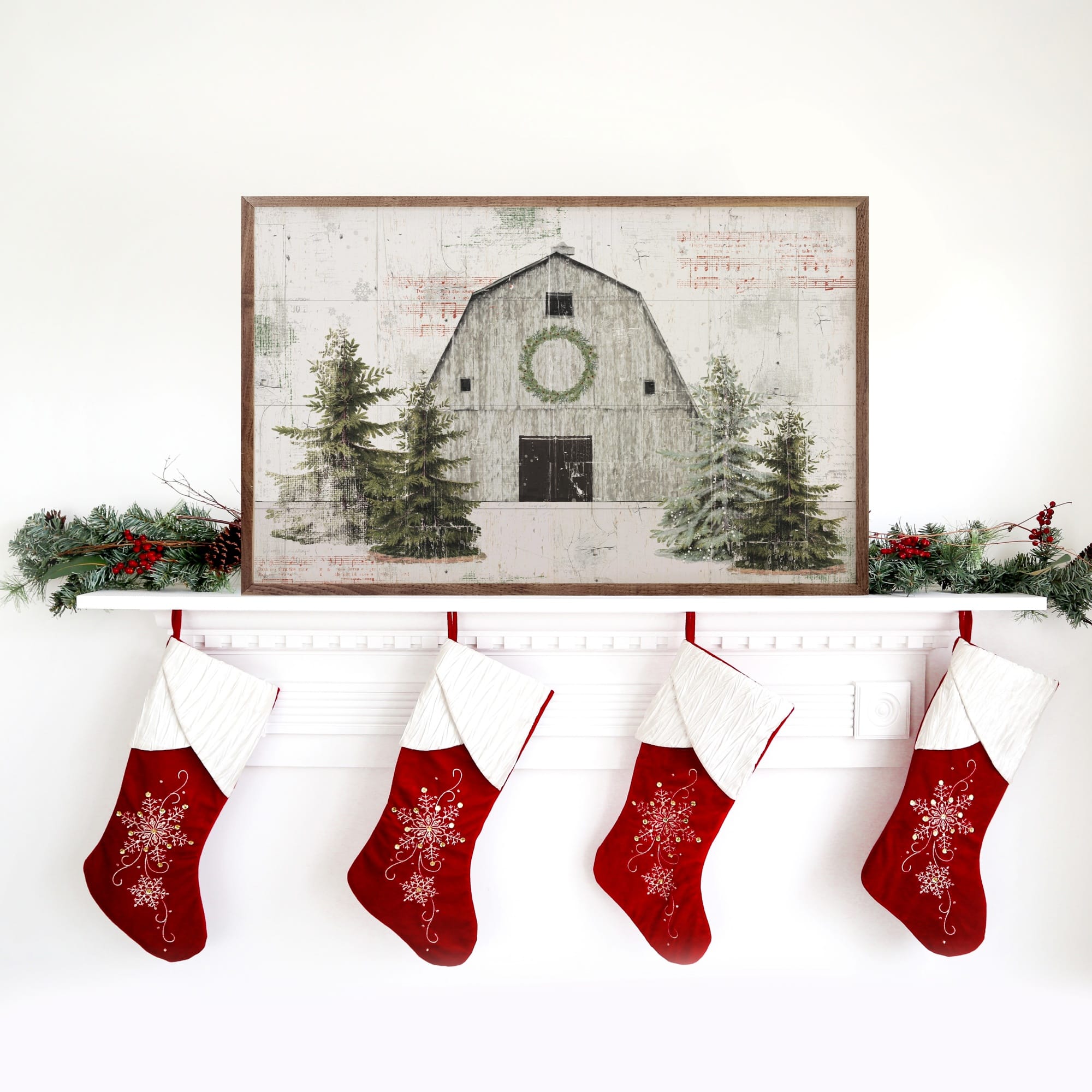 Wooded Holiday I Barn Wooden Sign - Image 2