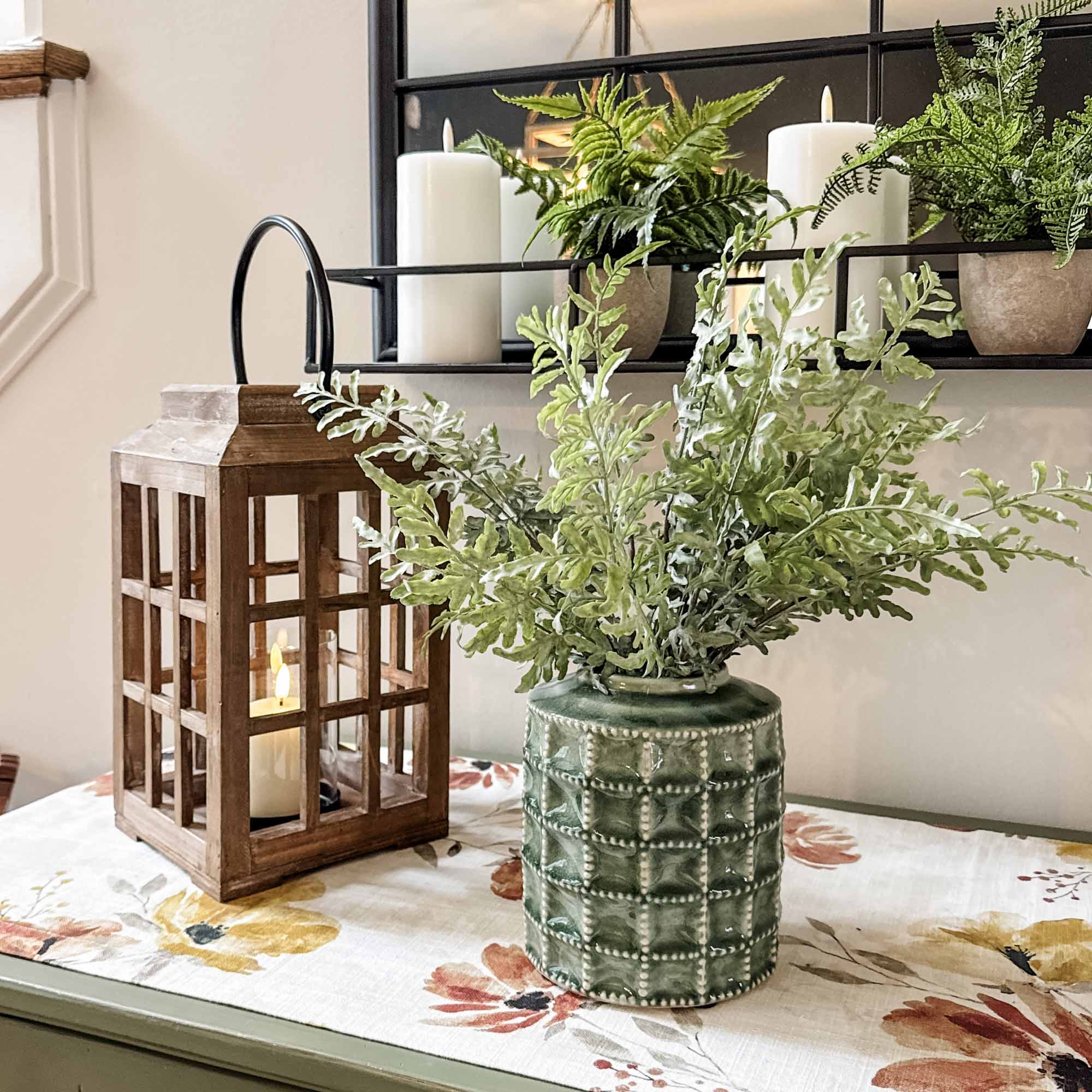 Verdant Echo Glazed Terra Cotta Vase - Image 2