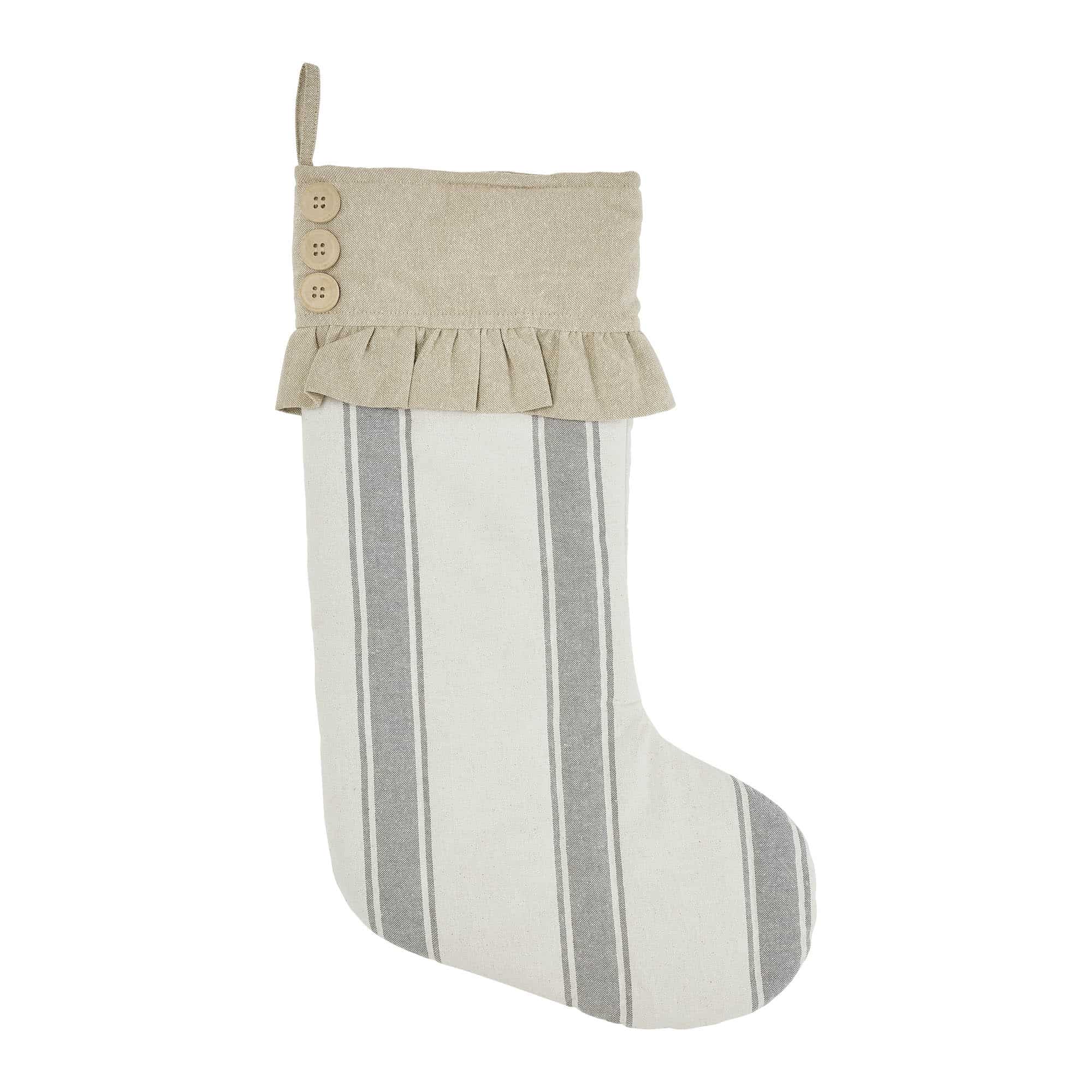 Grace Grain Sack Stripe Ruffled Stocking - Image 7