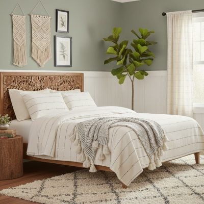 Farmcloth Stripe Coverlet Blankets