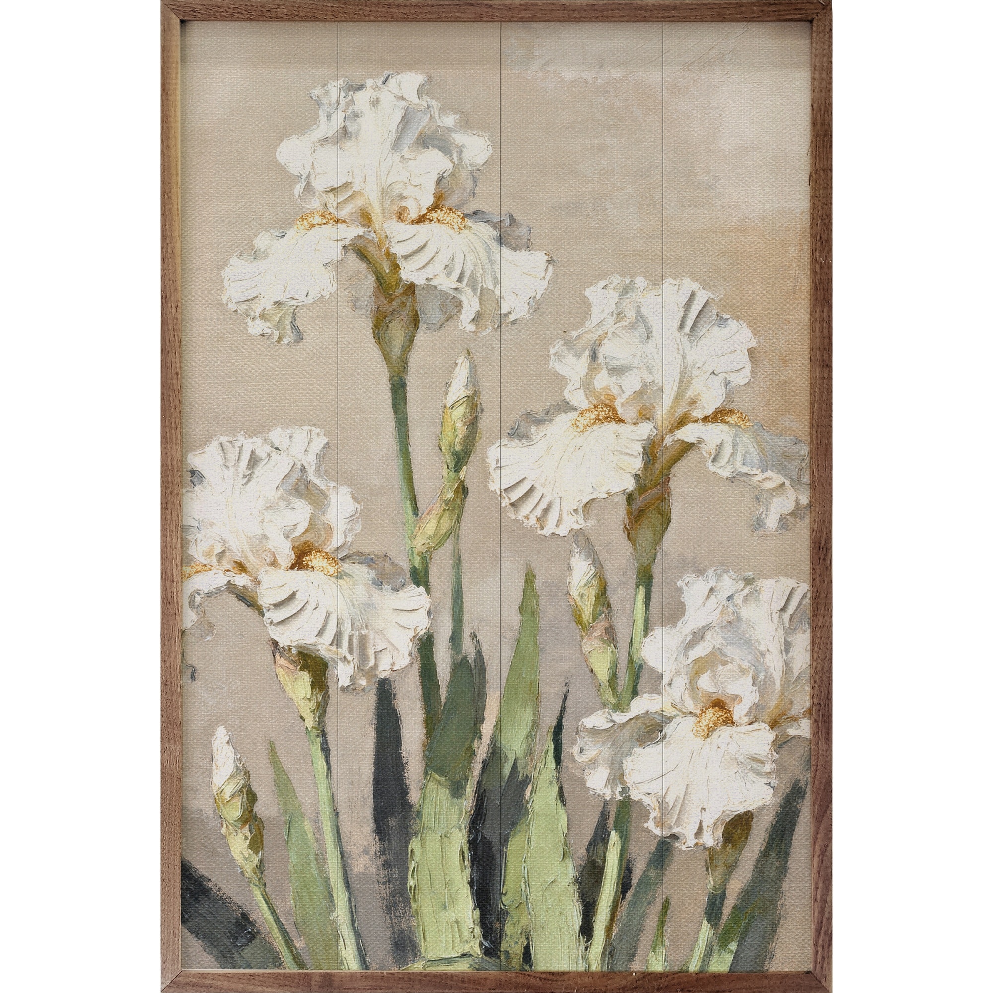 Patchwork Iris by Jenny Parson アートフレーム付き Patchwork Iris