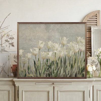 Tulips Patch Wooden Sign