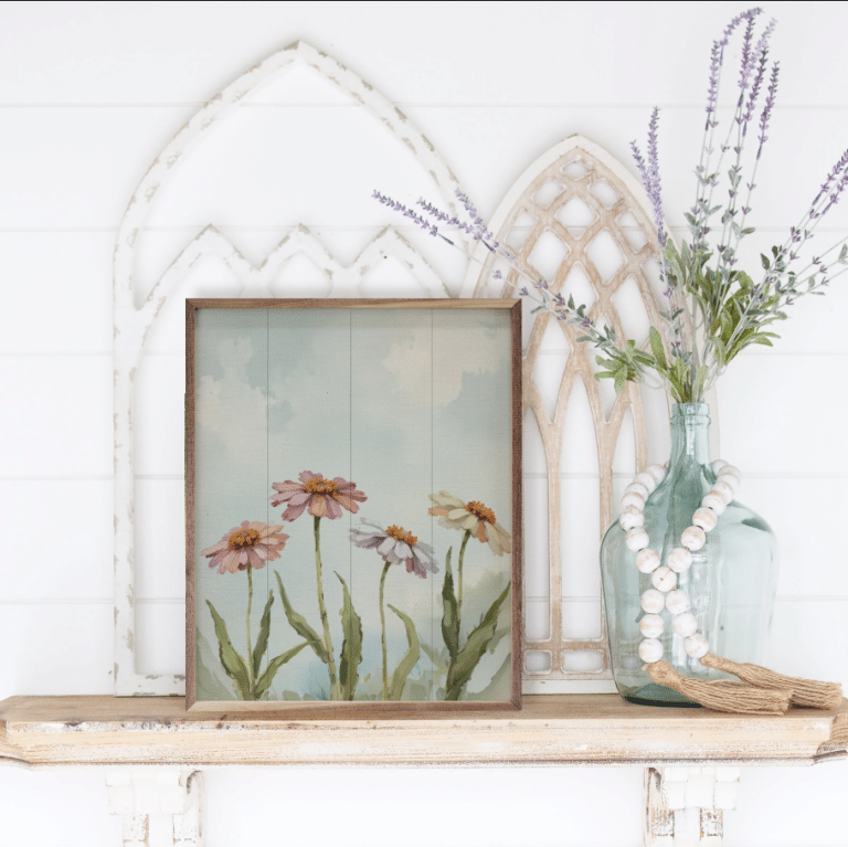 Field Of Zinnias Wooden Sign - Piper Classics