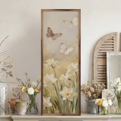 Butterflies Two Wooden Sign