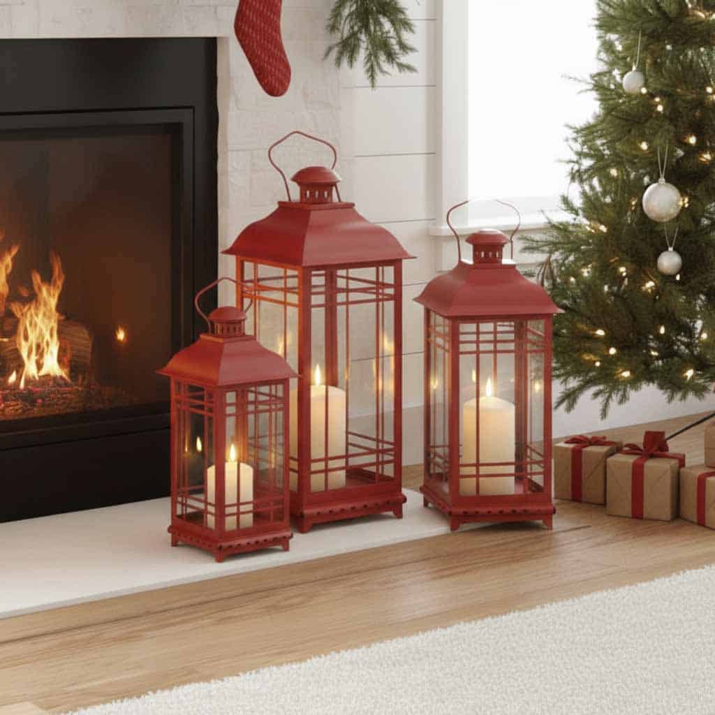Ideas to decorate bow lanterns and light post for Christmas?, image size:1024x1024