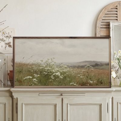 Queen Anne's Lace Field Wooden Sign